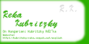 reka kubritzky business card